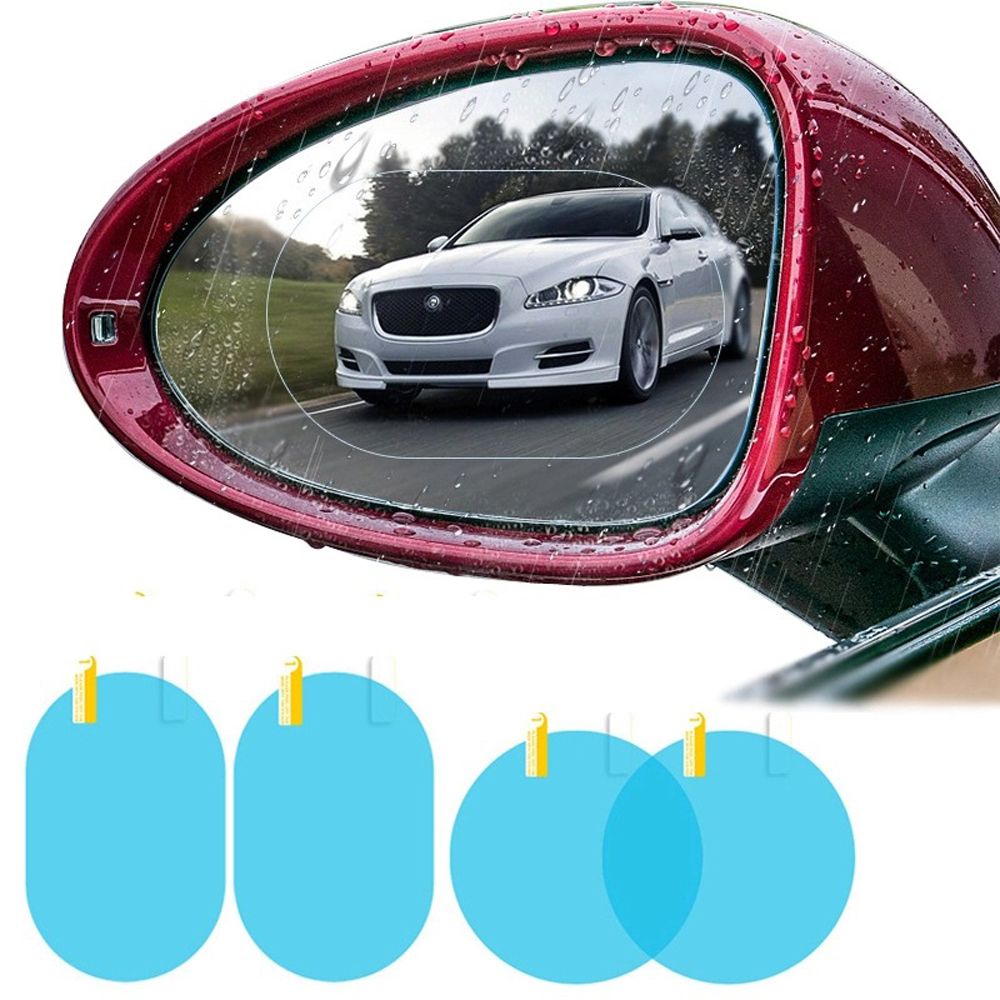 QUINTON For  Clear sight Rainproof Sticker Transparent Car sticker Rearview Mirror Rain Film Car Accessories 2 Pcs Anti fog Car film For rainy days Waterproof Film Car Rearview Mirror Sticker