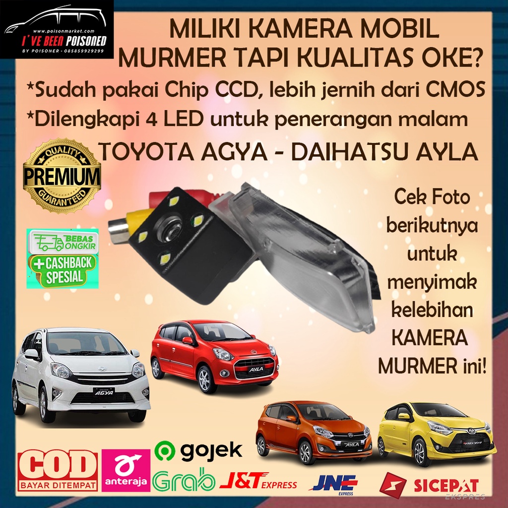 Budget Series Kamera Mundur Mobil Kamera Parkir Mobil Kamera Mobil Toyota Agya Daihatsu Ayla Aksesor