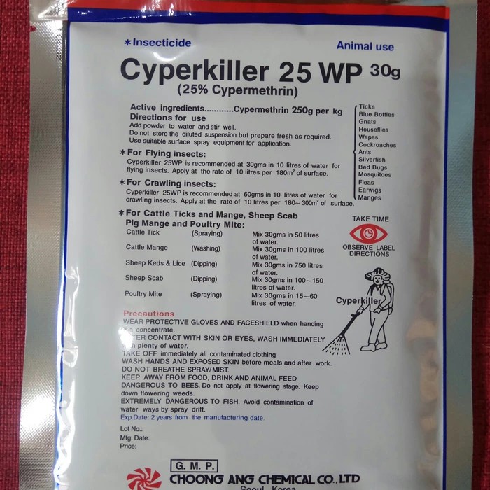 Pembasmi Kutu dan Hama sarang burung walet Cyperkiller 25WP