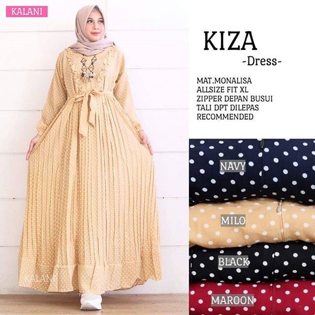 Kiza Dress Monalisa Plisket Polkadot