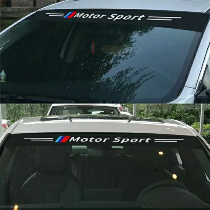 Stiker Kaca Depan Belakang Mobil Motor Sport / AVANZA / XENIA / YARIS / AGYA/