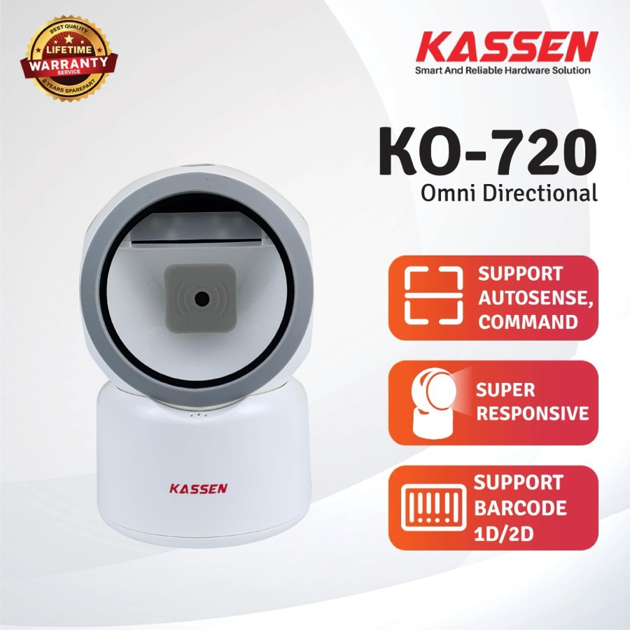 KASSEN KO720 / KO-720 OMNI DIRECTIONAL SCANNER 1D 2D SCANNER QR CODE