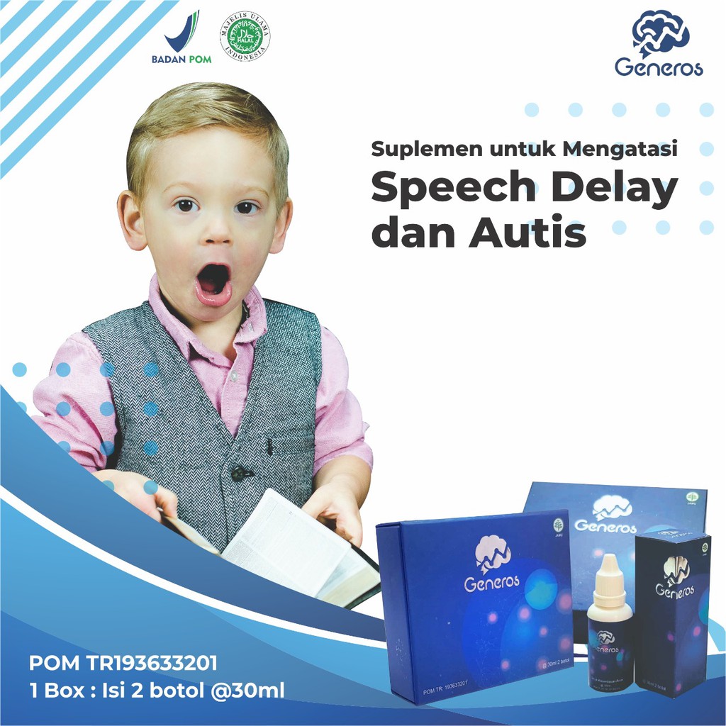 Generos - Suplemen Vitamin Otak Anak / Konsentrasi &amp; Daya Ingat TERAPI TERLAMBAT BICARA SPEECH DELAY