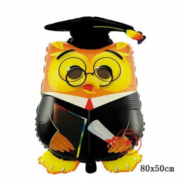 BALON WISUDA GRADUATION OWL BURUNG HANTU