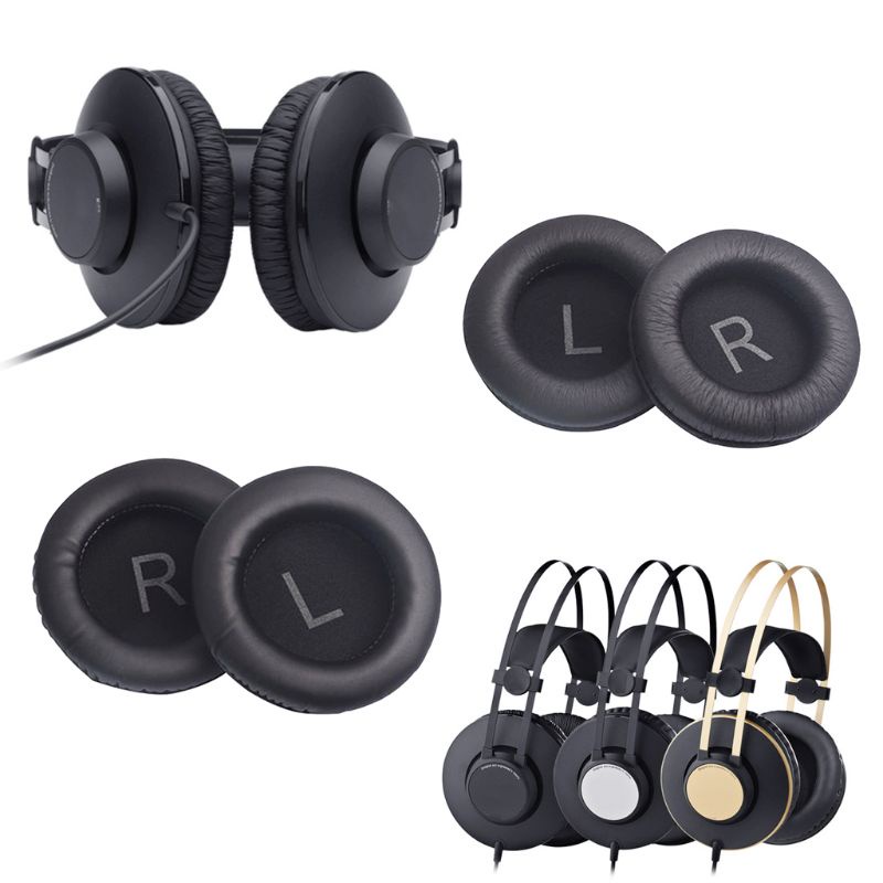 Cre 1P Pengganti Lembut Memory Foam Earpads Kulit Ear Cushion Cover Pads Untuk K52 K72 K92 K240 Headphone Aksesoris