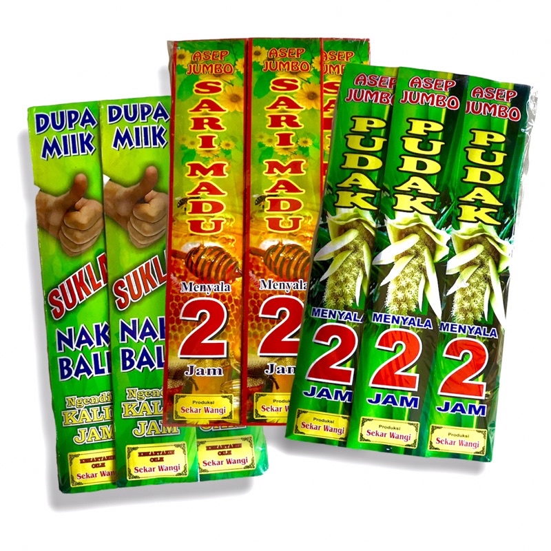 Dupa Hio Jumbo 2 jam Abu Dingin isi 10 Bungkus (1 bks isi 8 stick) Produksi Sekar Wangi