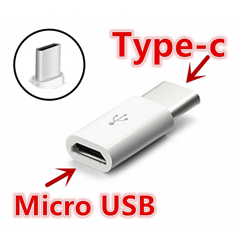 2Pcs Micro USB to Type C Adapter Connector For Android phone