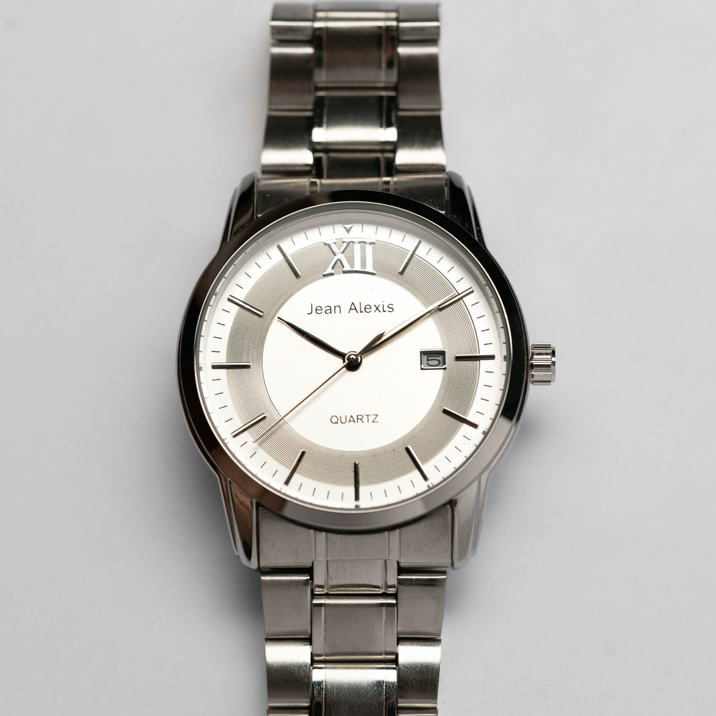 Jam Tangan Rantai Pria Cowok Anti Air Jean Alexis ZENOS GT JA112 - Prestige Edition - White Dial (Pr