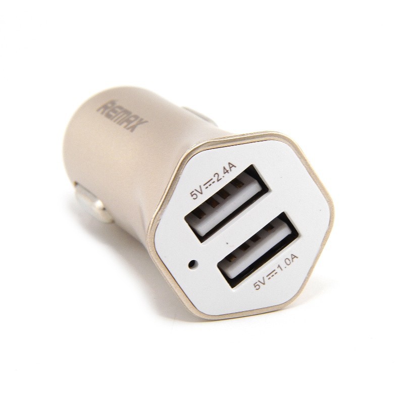 Adaptor Travel Charger Mobil Remax Car Charger 2 Port Micro USB Original Fast Charging 2.4A