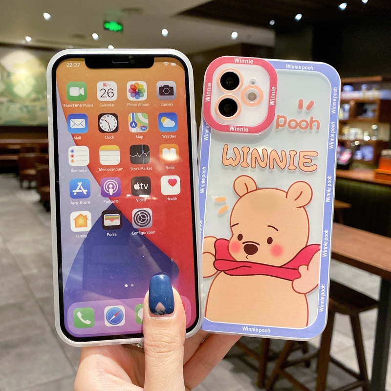 Soft Case Silikon Transparan Motif Kartun Beruang / Doraemon Untuk OPPO Reno 6 Pro 5Z 5F 5 Lite F7X F9 F19 Pro Plus