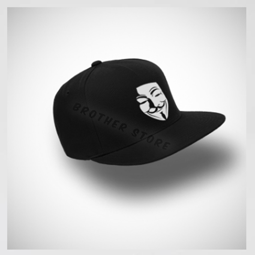 TOPI SNAPBACK Anonymous BLACK PREMIUM