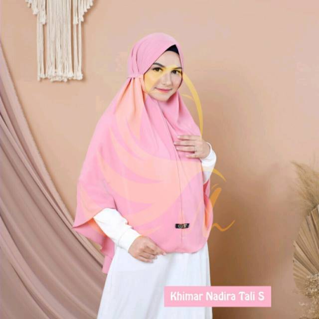 Khimar Nadira Tali S Jilbab Jumbo Tanpa Pet Hijab Syari Kerudung Instan Polos Wolfis By AFNA