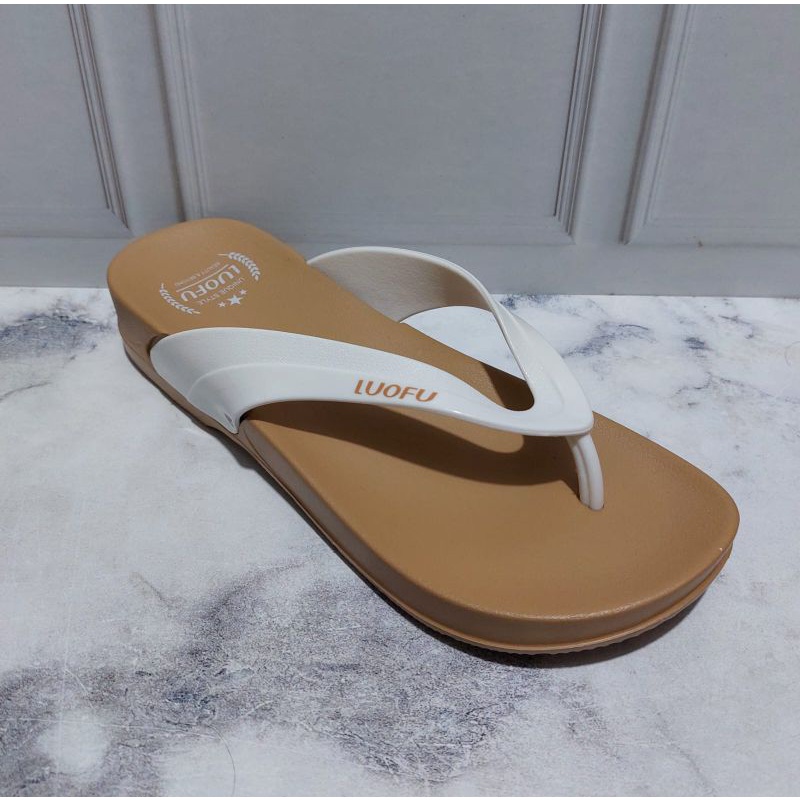 Sandal  karet jepit luofu impor terbaru bisa cod wedges Sandal jelly karet