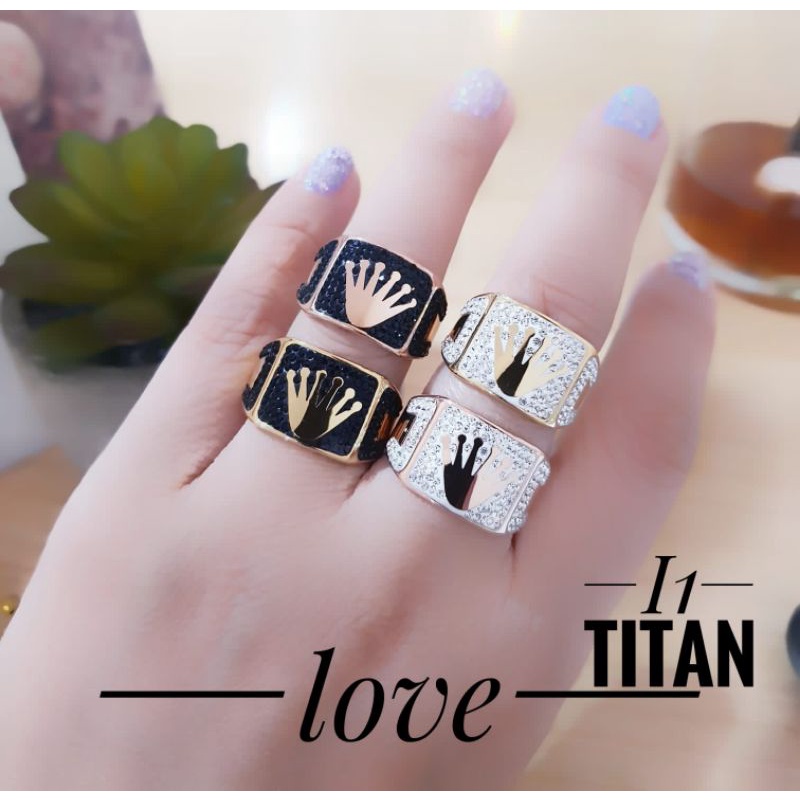 Titanium cincin wanita cantik i700