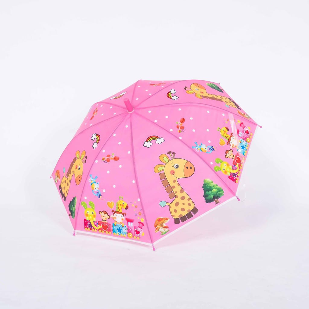 Payung Anak Transparan Umbrella Fashion Kids Animasi Cartoon kodok GROSIR B71