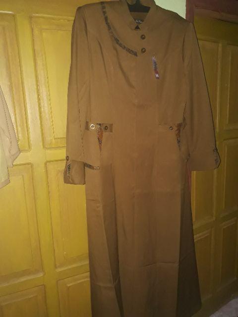 Gamis Kerja Pns/pemda Batik Tua