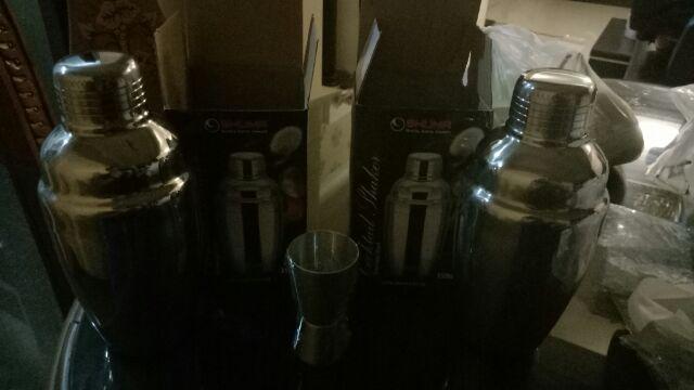 Shuma | Shaker Cocktail Pengocok Minuman Bar Barista | Stainless Steel 550 Ml | Free 5 Ebook