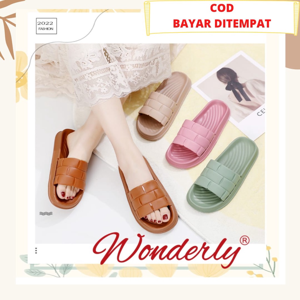 Sandal Jelly Wanita Wonderly | Sendal Selop Karet Wanita 2209-3