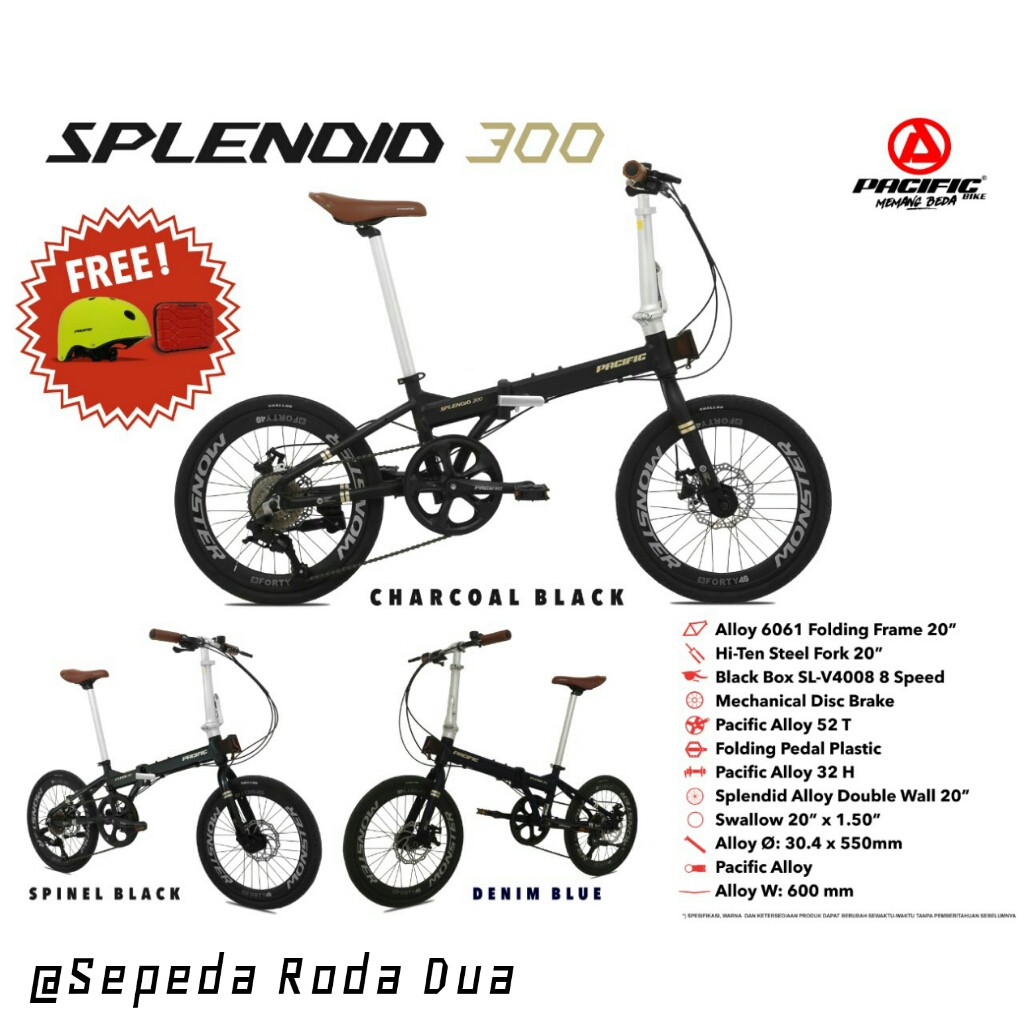 Sepeda Lipat Pacific 20" Splendid 300