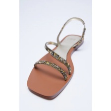 SANDAL WANITA ZS-3347 FLAT SANDALS WITH SHINY