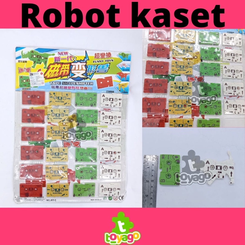 mainan robot kaset dinosaurus isi 24pcs grosir murah