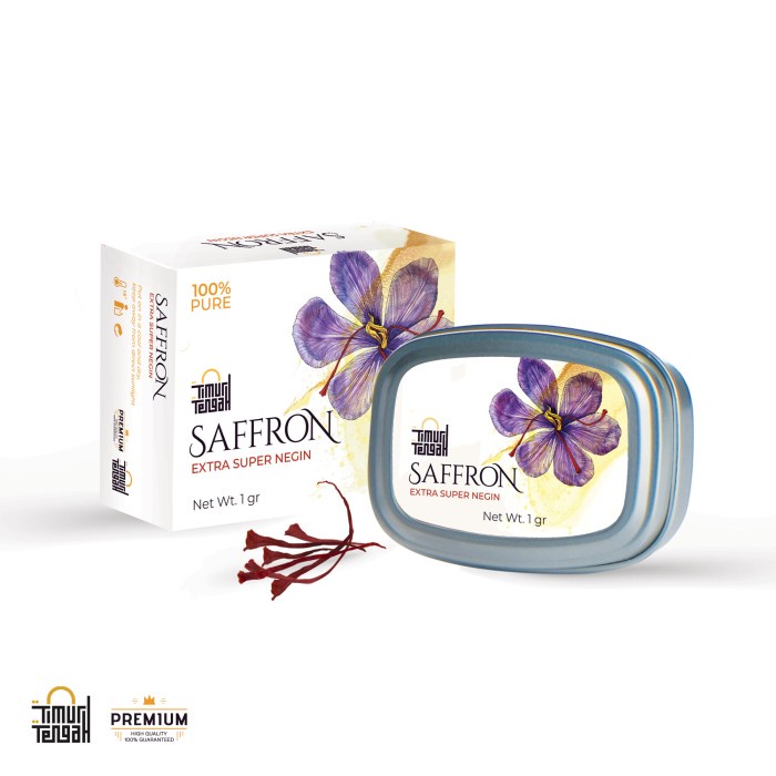 

uuttudd Saffron Timur Tengah Pure Extra Super Negin 1 Gr Premium Original Fsfs201
