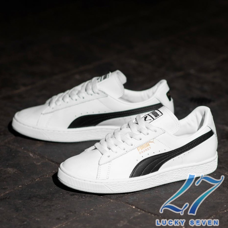 puma white black sneakers