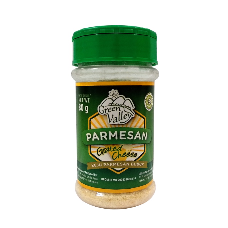 

GREEN VALLEY GRATED PARMESAN CHEESE 80 GR