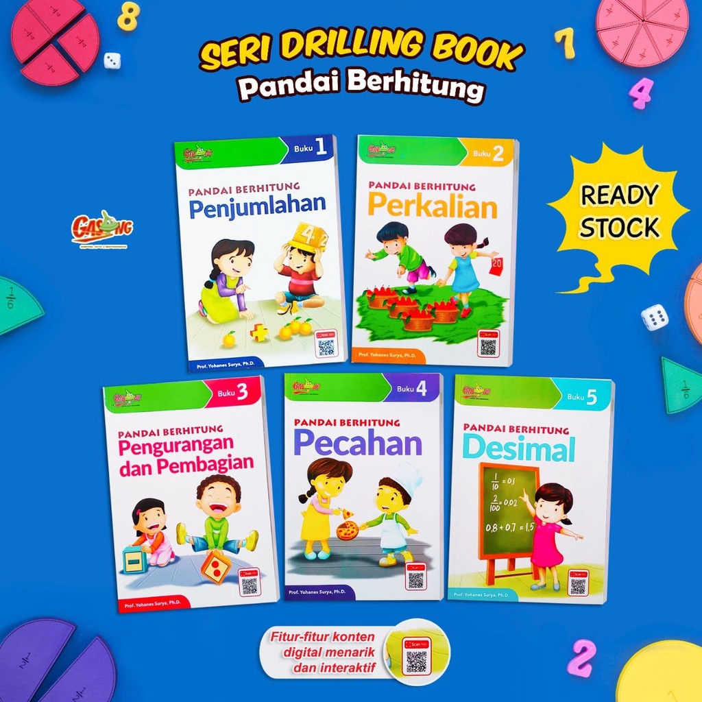 BUKU ANAK PANDAI BERHITUNG GAMPANG ASYIK DAN MENYENANGKAN GASING (DRILLING BOOK)