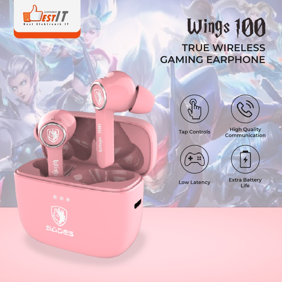 TWS Earphone Gaming Sades Wings 100