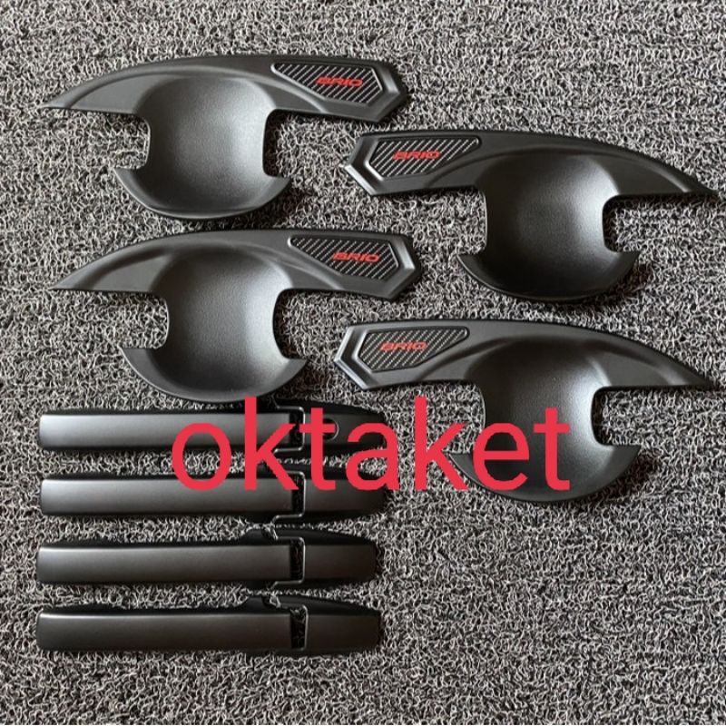 paket outer handle all new brio 2018 2019 2020 2021 tipe satya Rs hitam chrome