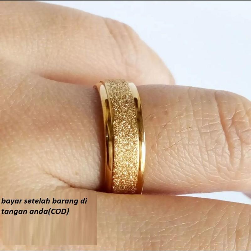 Cincin Kawin Polos Dapat 2 Pcs  Warna Gold BISA COD