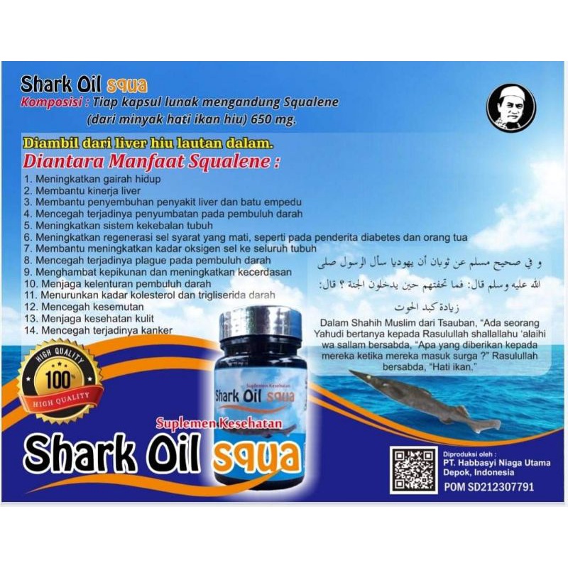 Omega 3, shark oil squa hpa / minyak ikan hpa