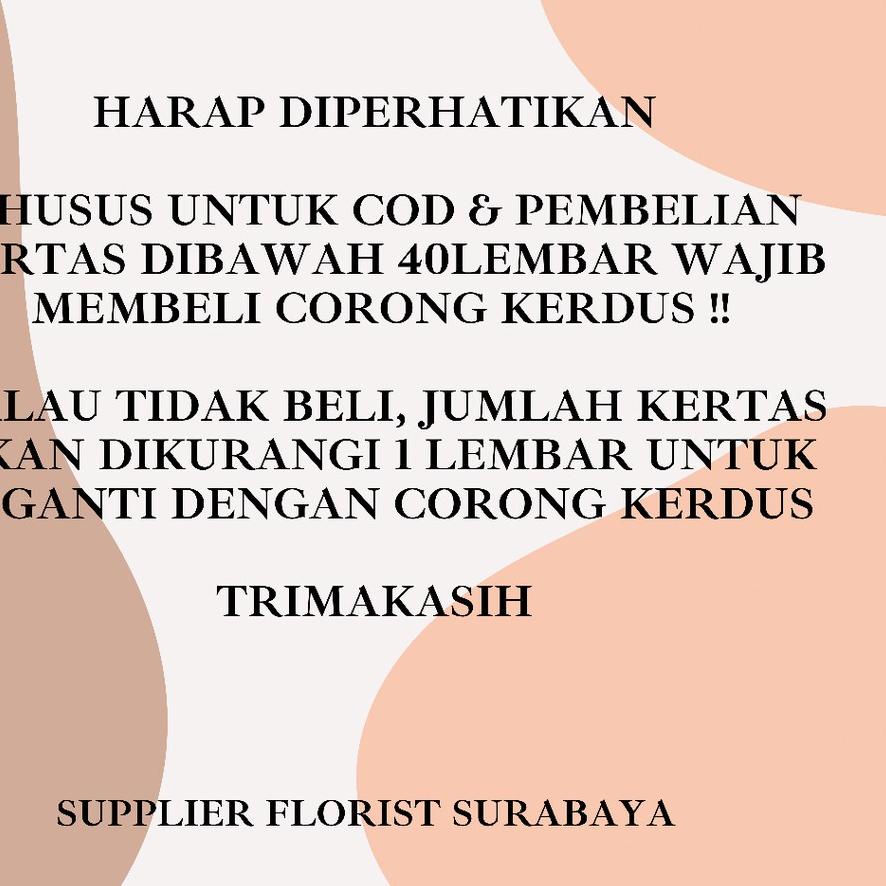 

➫ KERTAS BUNGA (1 PACK: 20 LBR) FRAME GOLD/WRAPPING PAPER/ WRAP BUNGA/FLOWER WRAP/PEMBUNGKUS KERTAS WATERPROOF ☊