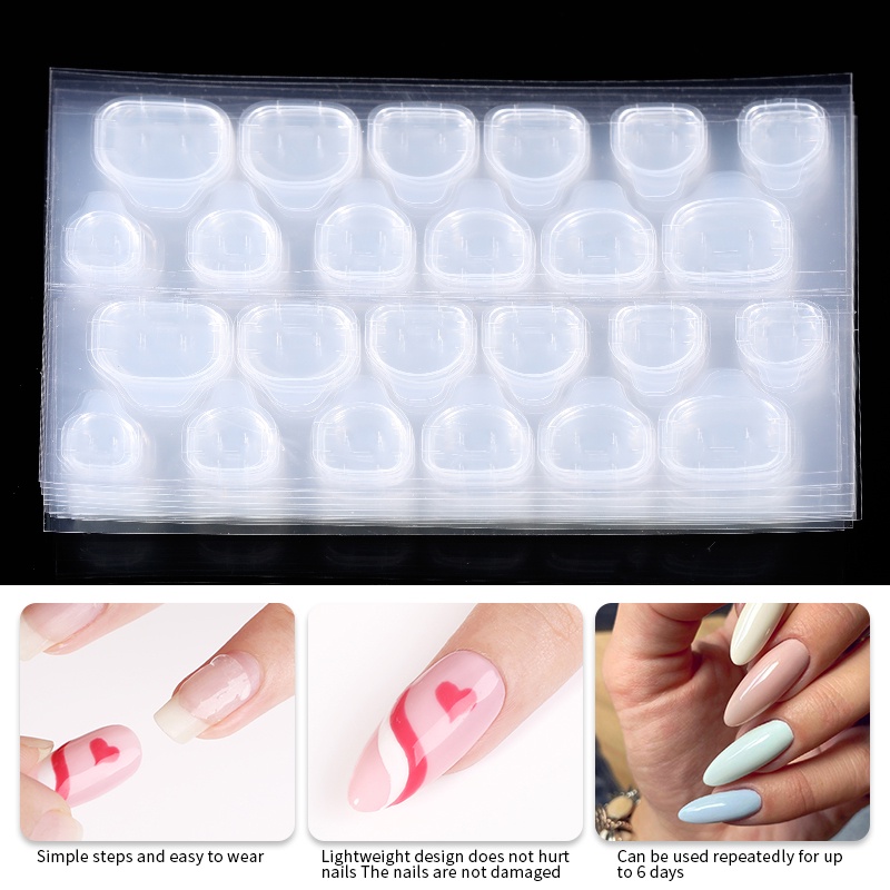 1 Sheet Clear Nail Tape Double-side Adhesive Stickers Nail Adhesive Tab Nail Art Tools