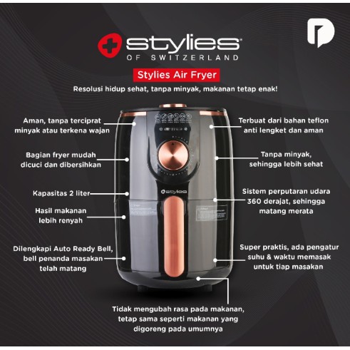 STYLIES - AIR FRYER 1.6 L / AIRFRYER / DEEP FRYER