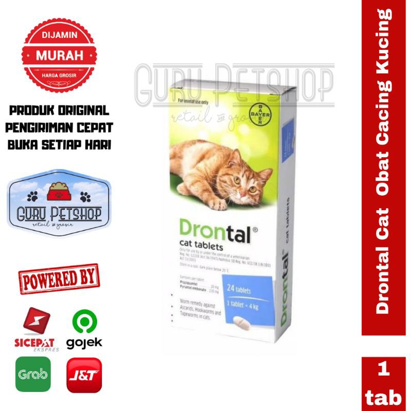 Drontal Cat Tablet / Obat Cacing Kucing Drontal / Drontal Kucing