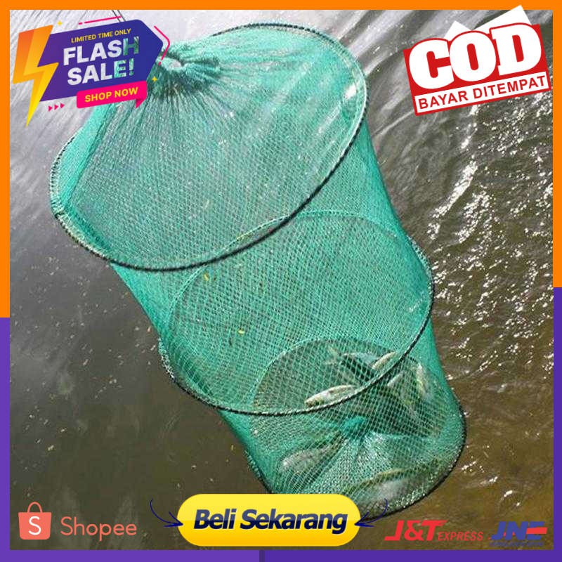 TONQUU Jaring Pancing Ikan Udang Fishing Net Foldable 2 Layers SCZ620