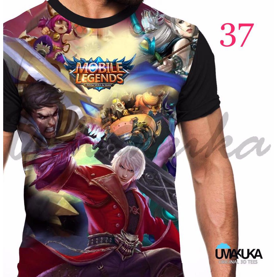 tshirt kaos game mobile legend Group ML alucard skin baju umakuka 3d original premium murah terbaru
