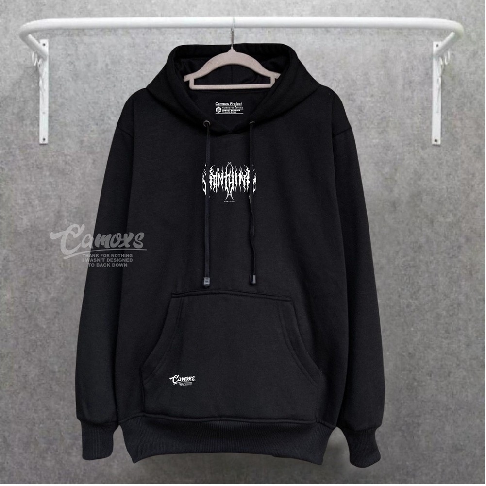 Sweater Distro Original Camoxs Hoodie Oversize Warna Hitam List SOMETHING Terbaru Jacket Switer Hodie Sweter Hoddie Suiter Hudi Swetter Hudi Pria wanita Sewiter Hoodi Cowok