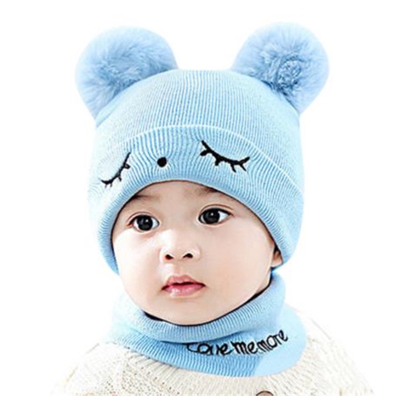 Topi Anak Terlucu Bordir Sleep Eyes Pom Pom