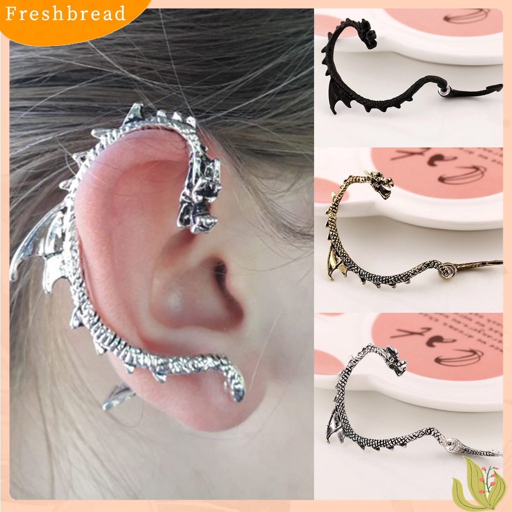 Frx1Pc Ear Cuff Bentuk Naga Bahan Alloy Gaya Gothic Punk Rock Untuk Pesta