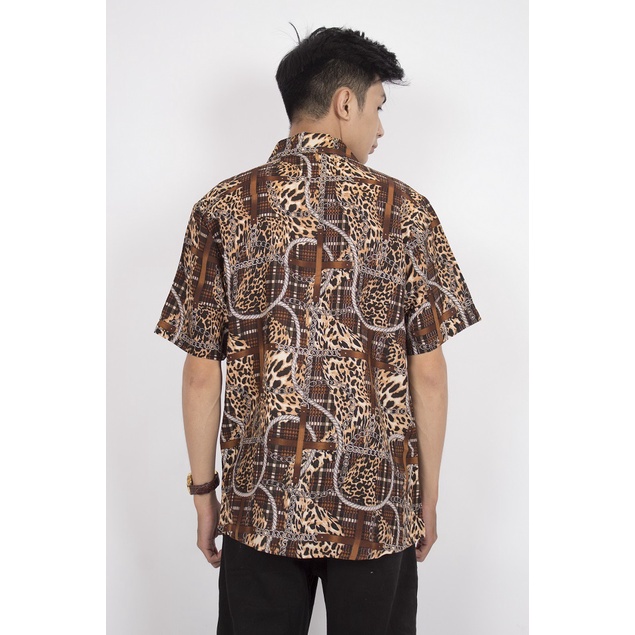 HIPNOP KEMEJA HAWAI SKY PANTAI PRIA BAJU HAWAI COWOK BALI REGGAE COWO PENDEK SANTAI RAYON HALUS