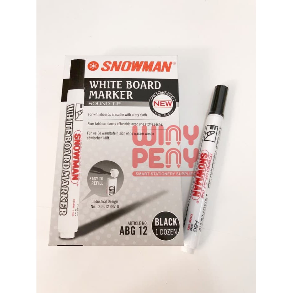 

Spidol Snowman white board marker ABG 12