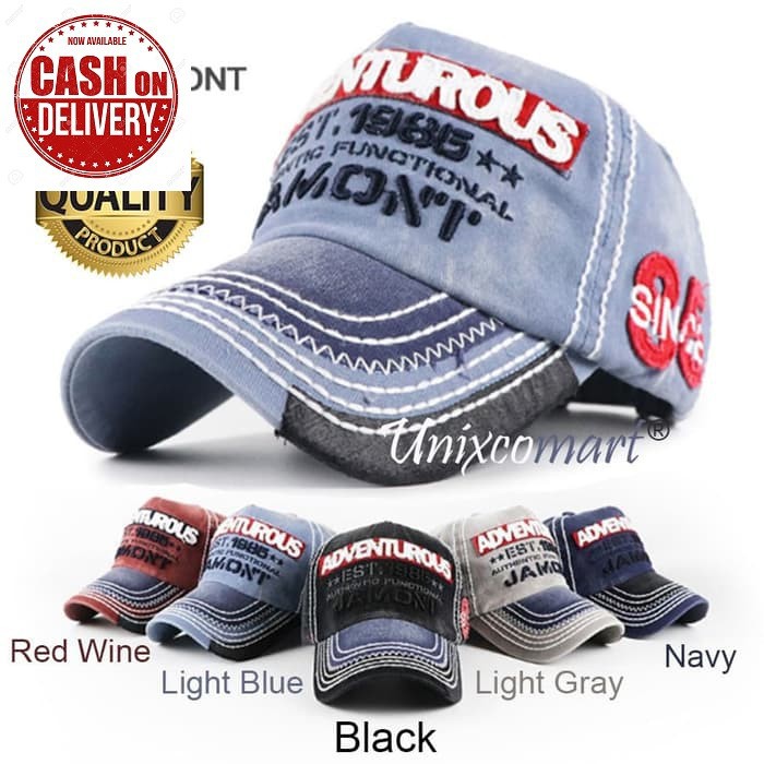 Mantap  Topi Baseball Polos Polosan Ferari Ferarri Pria Wanita TX250 Jamont Adventurous Baseball