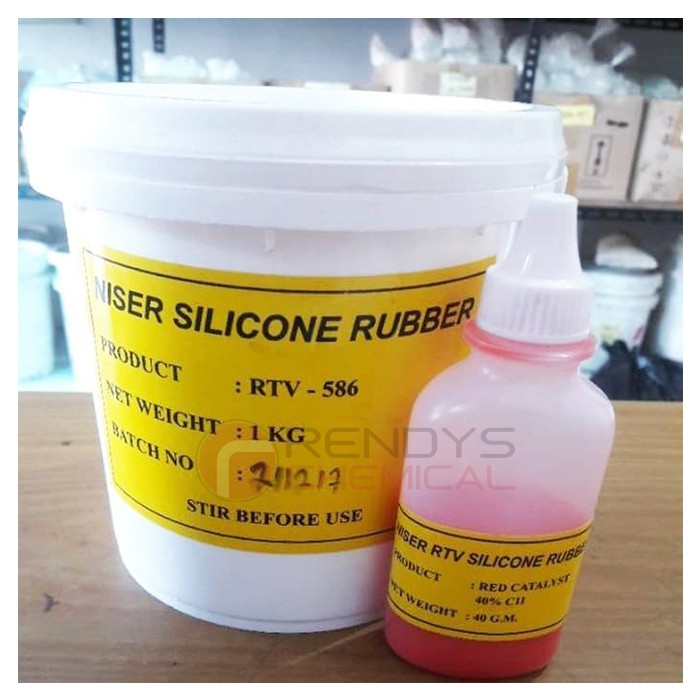 SILICONE RUBBER RTV 586 DAN CATALYST (1KG DAN 40CC) - CEPAT KERING