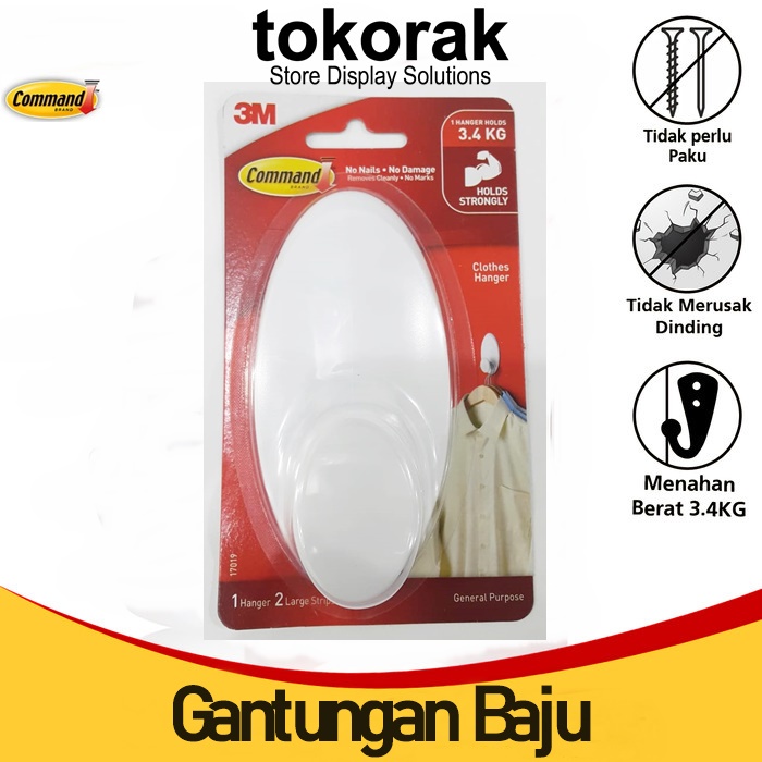 COMMAND 3M GANTUNGAN BAJU JAS 17019-ES - CLOTHES HANGER