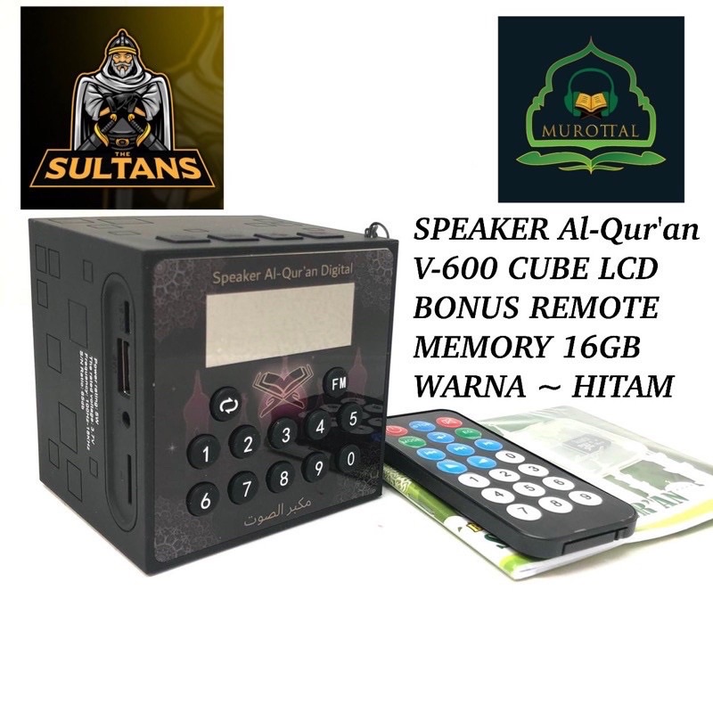 PROMO SPEAKER ALQURAN V600 CUBE LCD BONUS REMOTE