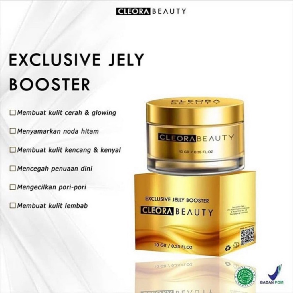 [ FREE GIFT ] Cleora Beauty Exclusive Jelly Booster Original | Pencerah Pemutih Wajah Anti Aging