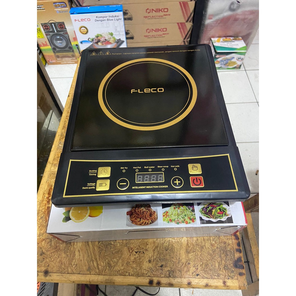 MURAH~Kompor Listrik Induksi Ceramic 5 Mode Suhu Fleco KL-102 | Kompor Induksi Elektrik Fleco KL102 | portable induction cooker 400 -1200W | Kompor Listrik Serbaguna | FMS